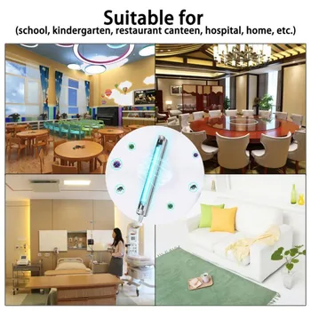 

8W LED Germicidal UV Lamp 110v Convenient ultraviolet germicidal lamp Disinfection deodorant Bar Tube 1.5 Switch line