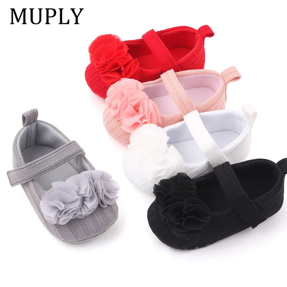 Slippers Walkers Bebes-Shoes Newborn Baby-Girl Toddler for Floral Princess Infant