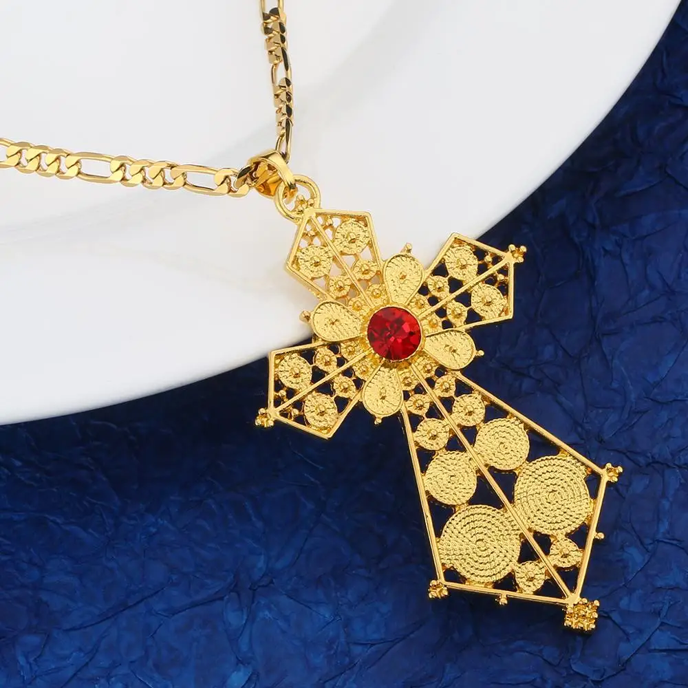 Ожерелье с подвеской эфиопского золотого цвета свадебные модные ювелирные