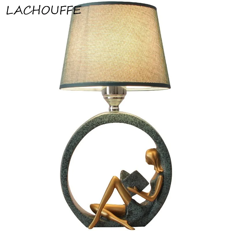 

Modern Girl Reading Table Lamps Nordic Simple Led Desk Light for Bedroom Bedside Study Hotel Lighting Fixture Led Luminaire E27