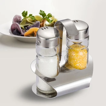 

1 Set of Stainless Steel Seasoning Jar Kitchen Accessories Seasoning Jar Spray Bottle Glass Pepper Salt Shaker Seasoning Bottle