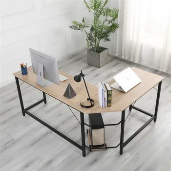 Günstige Ecke Schreibtisch Computer Büro Tisch Moderne Möbel Hause Laptop Arbeit Station Erwachsene Pc Schwarz Studio Escritorios Para Computadora