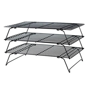 

3 Layers Stackable Cooling Rack Metal Cake Cookie Biscuits Bread Cooling Rack Net Mat Holder Dry Cooler for Cooking