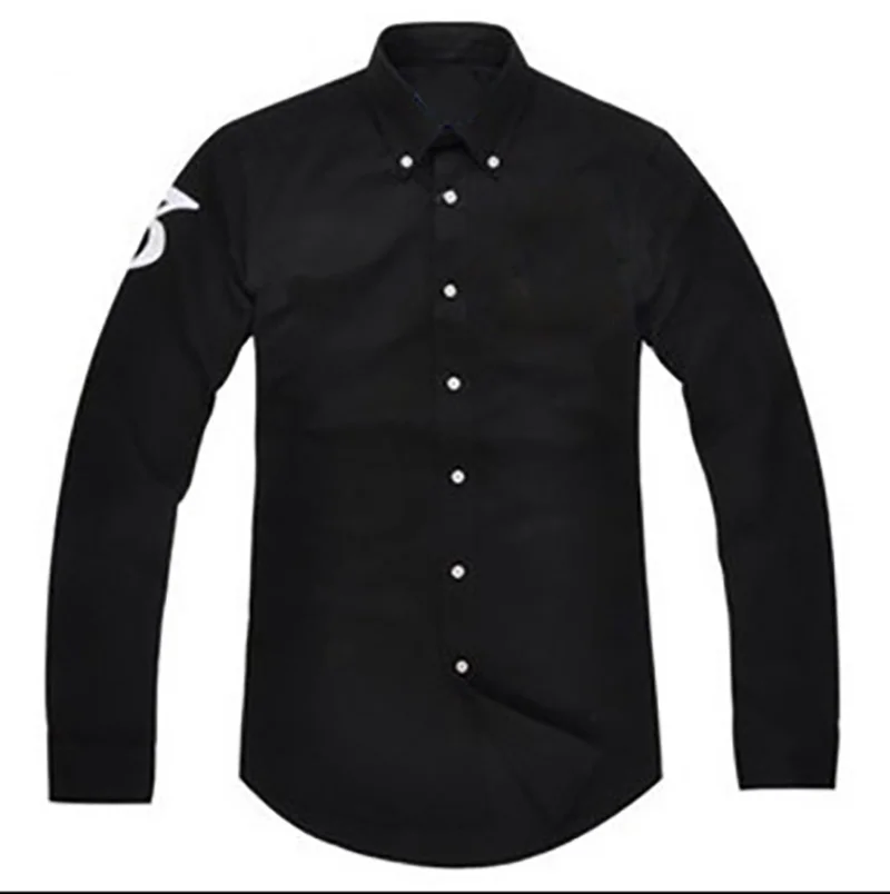 

homme horse pony polo high quality 100%cotton thick camisa masculina Men Long Sleeve Dress Shirts fashion casual hombre chemises