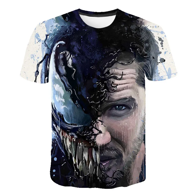 

New Venom Series Men T Shirt Summer 3D Printing Round Neck Short Sleeve Series Casual T-shirt Fashion Cool Men's Tops
