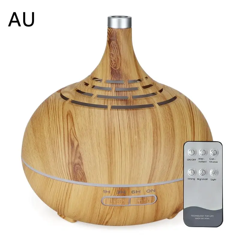 400ml 7 LED Color Changing Aroma Essential Oil Diffuser Ultrasonic Air Humidifier with Remote for Home Office Use F42B - Цвет: LAU