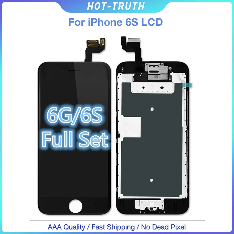 10 шт./лот полный комплект ЖК-дисплей для iPhone 6 6S широкоформатный lcd-экран сенсорный дигитайзер полная сборка Замена кнопки+ камера