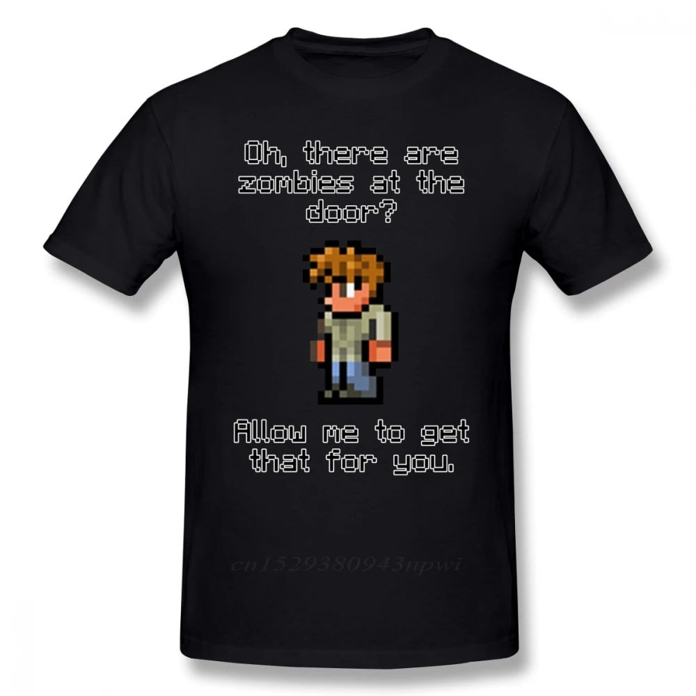 Футболка Terraria футболка с изображением гида Лайка зомби Милая принтом Мужская