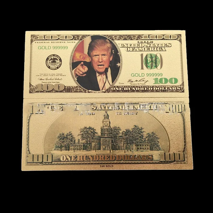 10 млрд Трамп 24K позолоченные долларов античный покрытием памятные Примечания подарки коллекция реалистичный Сувенир поддельные деньги монета
