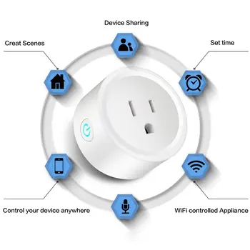 

Smart WiFi Plug 16A 10A Remote Voice Control Wireless Power Smart Socket Timing Function Work Google Home Outlets Voice Control