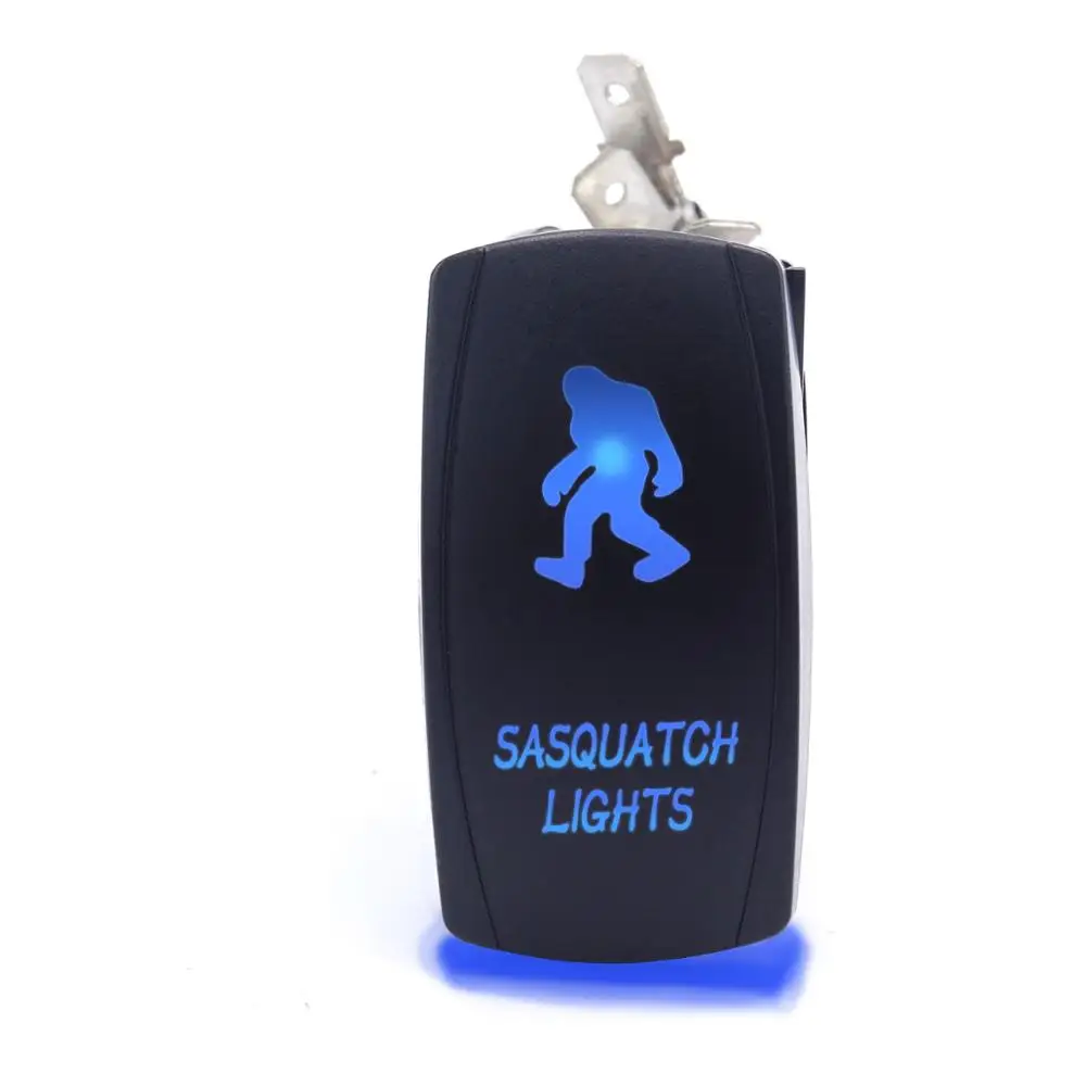 Лазерный светодиодный перекидной переключатель синий Универсальный огни снежного человека ВКЛ-ВЫКЛ 12V 20A подходит для автомобилей, грузовых автомобилей, UTV, ATV, лодка, трактора, авто, 4x4, 4WD