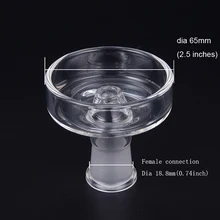 Светодиодная художественная головка кальяна, стеклянная чаша с ароматом табака, 18,8 мм, женское соединение, подходит для лавоо, гриба кальяна, наргиле, Чича, наргиле, часть