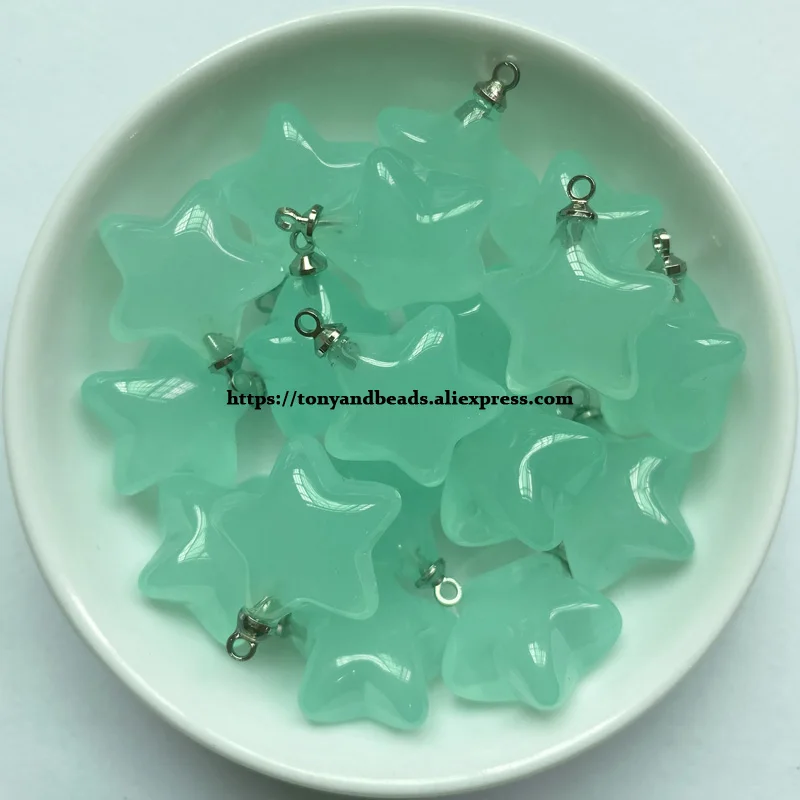 (1 lot = 10pcs )Star Shape Candys Color Acrylic Small Pendant Size 18mm 7 Colors For Jewelry Making DIY