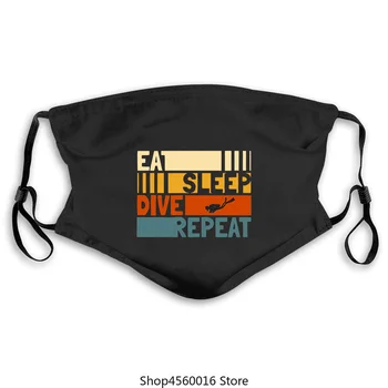 

Masque pour hommes Mangez sommeil Dive Répétez le masque Drôle Rétro Vintage Dive Gift 2020 Masques de masque de dessin animé po