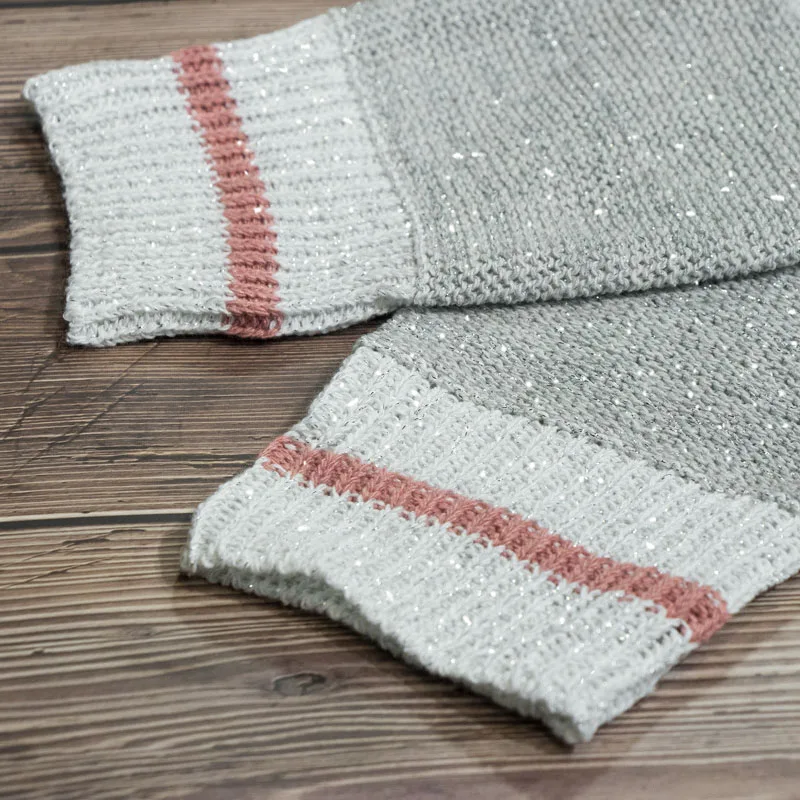 Conmoto зимний лоскутный harajuku свободный женский свитер размера плюс джемпер свитер полосатый Повседневный свитер джемпер пуловеры
