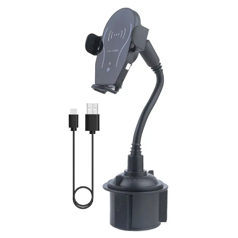 

Infrared Sensor Automatic Clamping 10W Car Cup Qi Wireless Charger Phone Mount