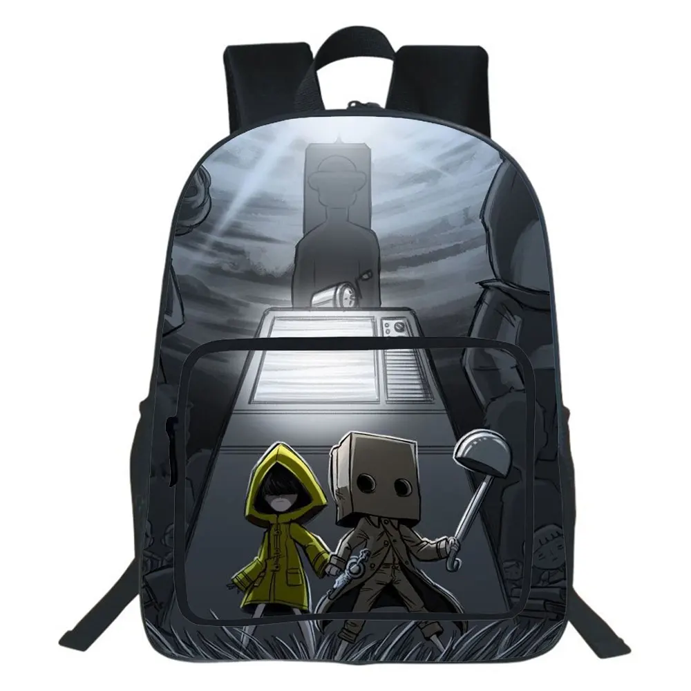 19 Inch Little Nightmares Backpack Boys And Girls Bag Teen School Bag Unisex Bag Cartoon Rucksack Mochila. Support Custom Logo