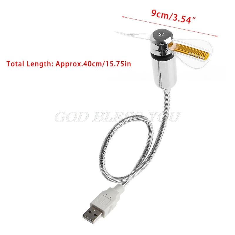 New DIY Flexible Gooseneck Aprogrammable Fans USB LED MINI RGB Programmable Fan