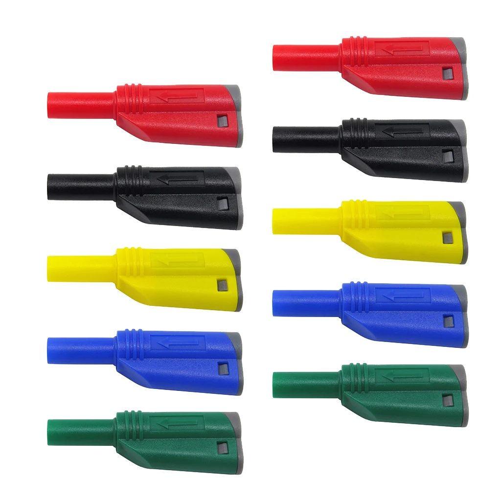 5 Pairs 4mm Stackable Insulated Safety Banana Plug Multimeter Connector 5 Colors