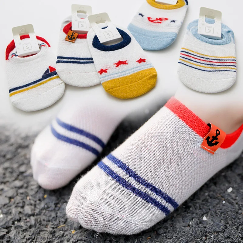 

Spring and summer new children's socks thin section breathable mesh children's socks baby invisible socks WJH190