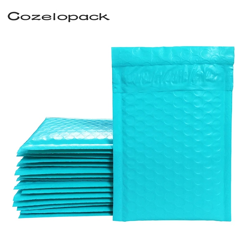 10 шт. #000 4x8 дюймов Teal Poly Bubble Mailer стеганый конверт Самоуплотняющаяся сумка для