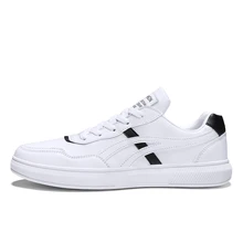 Новое поступление уличная прогулочная обувь для мужчин дышащие удобные плоские кроссовки белая противоскользящая спортивная обувь