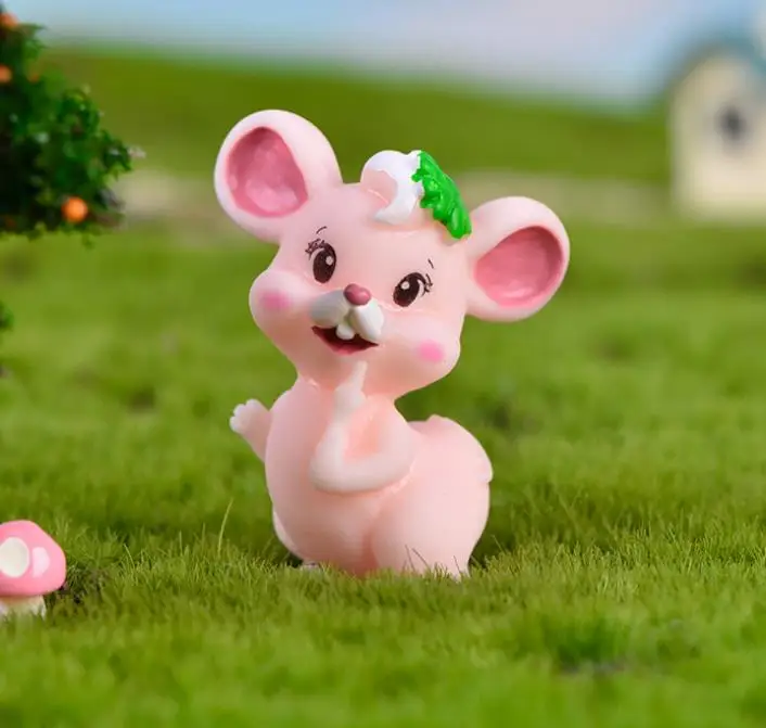 1 шт. год талисман милое животное мышь декор для микро-ландшафта фигурка игрушки Коллекция Подарочные модельные игрушки