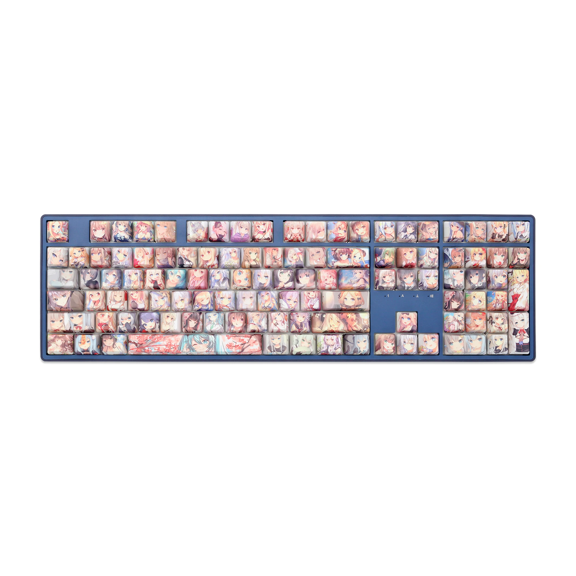 Omo Anime Bonito Jovem Menina Perfil Oem Corante Sub Keycap para Teclado Mecânico 60 87 104 Tkl Ansi Xd64 Bm60 Bm68