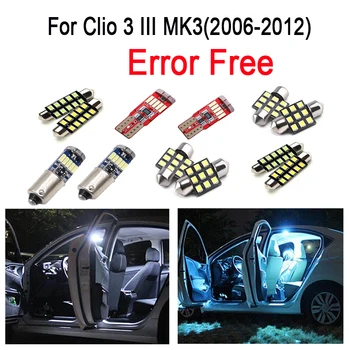 

15pcs 100% No Error LED Bulb Interior Reading Map Trunk Light Kit for Renault for Clio 3 III MK3 Hatchback Grandtour 2006-2012