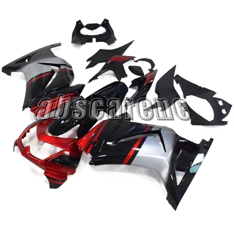 Выполните Обтекатели для Kawasaki EX250R 2008 2009 2010 2011 2012 EX 250R 08 09 10 11 12 впрыска ABS Пластик красные, черные кузов