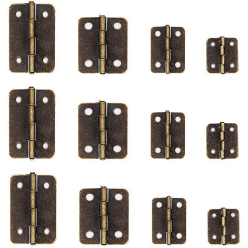 Mini Metal Hinges Retro Door Hinges With Screws Furniture Hardware DIY Crafts Tool stainless steel door hinges furniture hinge cabinet door hinges cabinet hinges brass hinges