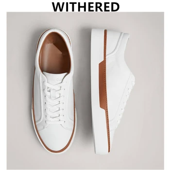 

Withered 2020 SS ins blogger england white shoes 100% Genuine leather comfortable simple women shoes sneakers women shoes woman