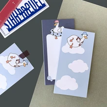30 Sheets Cartoon Mr.duck Memo Pad Creative Notebook Student Diary Message Paper Notes Simple Style Notepad Kawaii Stationery 27 sheets 1300 style cut emoji sticker smile for notebook message high vinyl funny creative free shipping