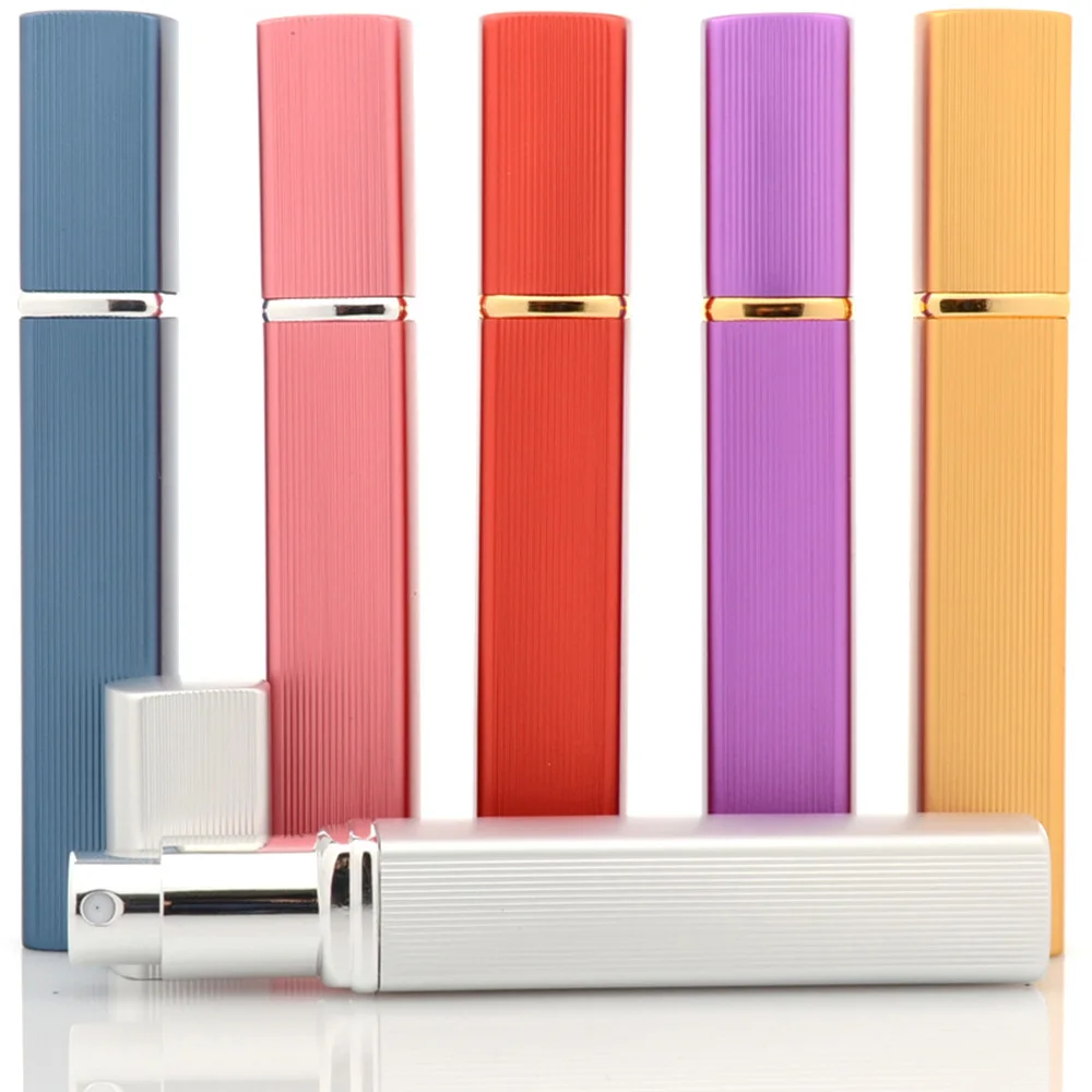 12ml/10ml Refillable Mini Perfume Spray Bottle Aluminum Spray Atomizer Portable Travel Cosmetic Container Parfum Tool