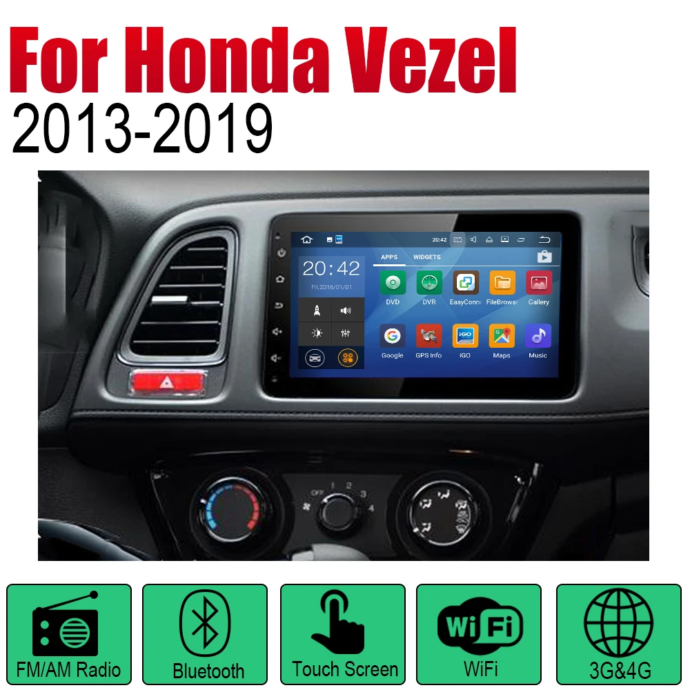 Top ZaiXi Auto Player GPS Navigation For Honda Vezel HR-V 2013~2019 Car Android Multimedia System Screen Radio Stereo 1