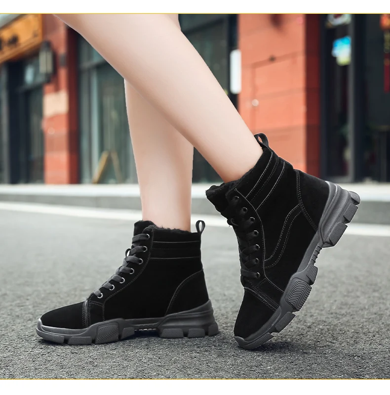 TYDZSMT/женские ботинки; коллекция года; Зимние ботильоны; botas mujer invierno; теплая плюшевая женская обувь; Узкие ботинки из искусственной замши; пикантная красная обувь