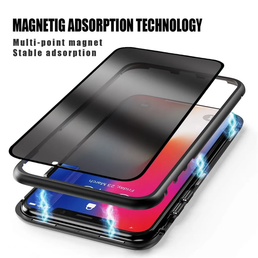 Противоударный чехол с магнитной адсорбцией для iPhone 11Pro Max, защитная пленка из закаленного стекла