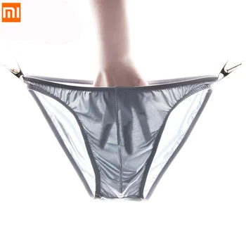 

3PCS Xiaomi Mijia Men Underwear Ice Silk Seamless Men's Underpants Thin Sexy Low Waist Briefs Summer Cool Short Boxer Panties
