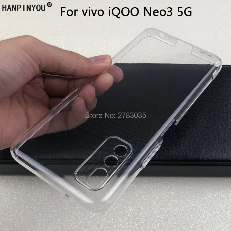 Глянцевый чехол с защелкой для vivo iQOO Neo3 5G 6 57 дюйма невидимый жесткий кристаллом