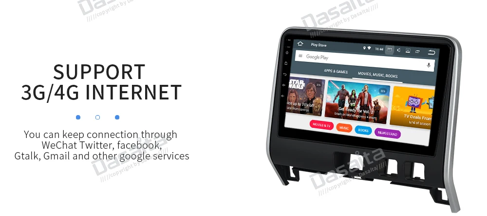 Dasaita 10," TDA7850 Android 9,0 автомобильный радиоприемник для NISSAN SERENA C27 gps авто стерео мультимедийная система 1080P видео 1 din 32G rom