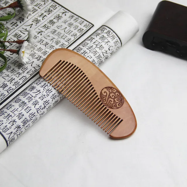 Of Carve Patterns or Designs on Woodwork Wooden Comb Combs Anti-static Portable Massage Scalp Care Abortion Custom A