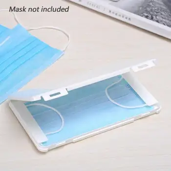 

Portable Mask Storage Box Rectangular Dustproof Mask Storage Case Organizer R9U8