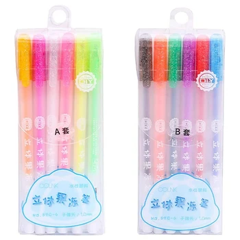 

Three-Dimensional Highlighter DIY Hand Painting Graffiti Hand Account Student Creative 3D Jelly Pen Set