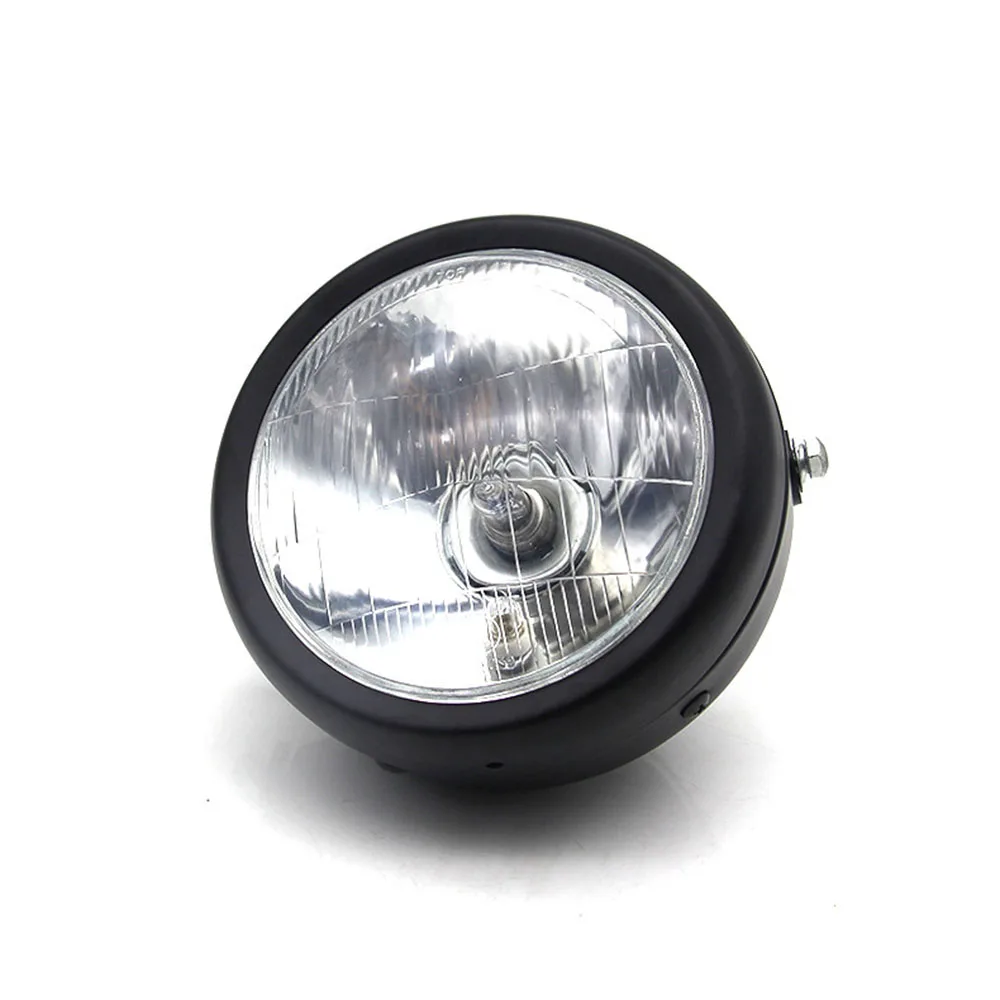 12V мотоциклетный реfit головной светильник винтажный круглый мотоциклетный головной светильник для скутера мотоцикла Передний Головной фонарь