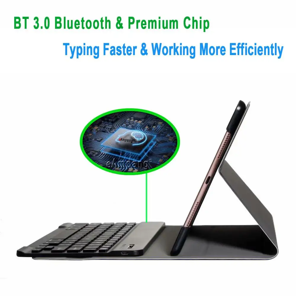 Case for Samsung Galaxy Tab S6 10.5 Keyboard Case T860 T865 SM-T860 Cover Russian Spanish English B