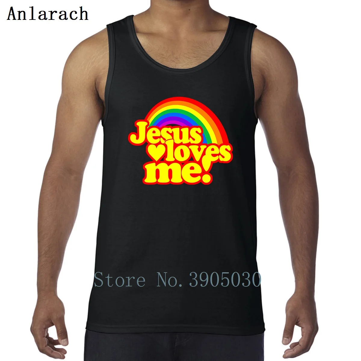 

Jesus Loves Me Vest Spring Autumn Sleeveless Crazy Designing Tank Tops Men Hilarious Undershirt Super Anlarach Leisure