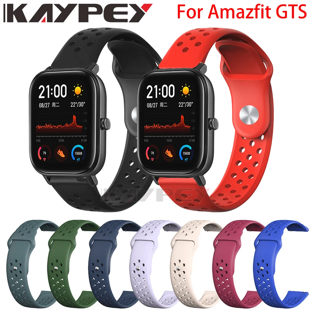 Спортивный силиконовый ремешок для часов Ремешок Для Xiaomi Huami Amazfit GTS/GTR 42 мм/Bip Lite Смарт-часы браслет Цветной заменить Correa