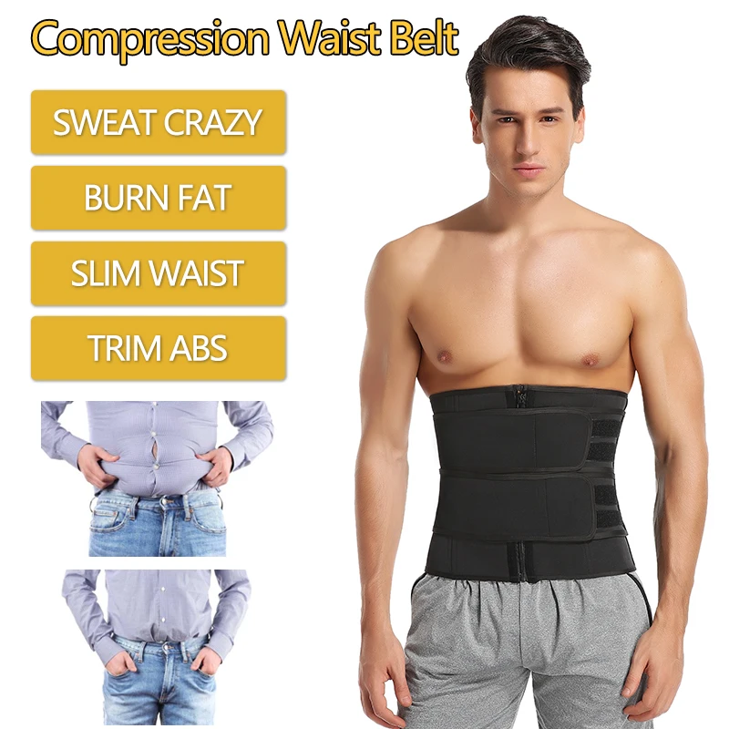 Ceinture De Compression Pour Homme (corset D'entraînement) - Noir, Tailles S à XXXL, Unisexe