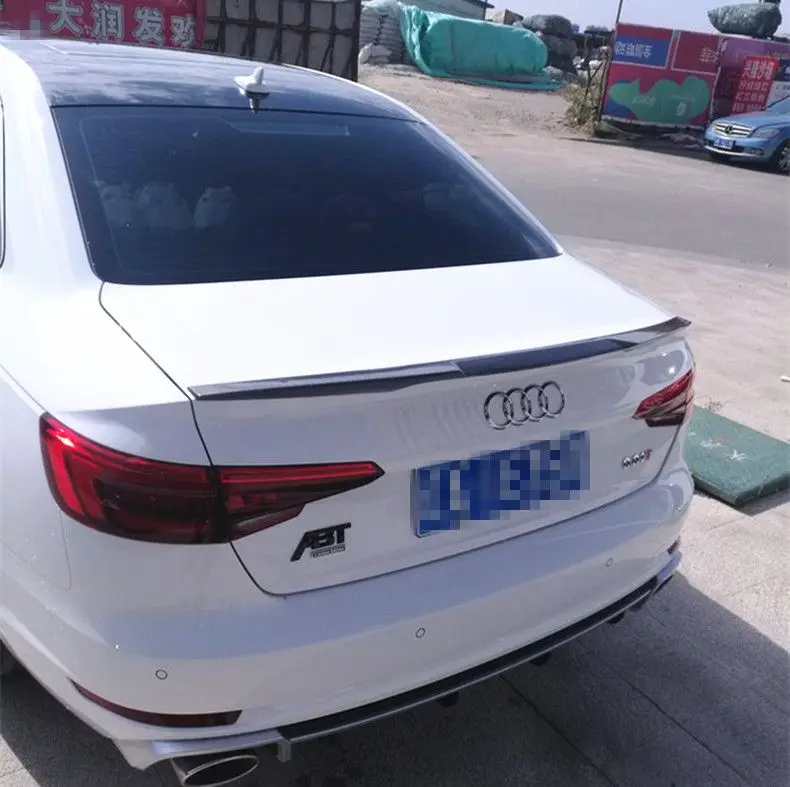 A4 B8 стиль Caractere углеродного волокна задний спойлер багажника крыло для Audi A4 B7 Стандартный 4 Двери Седан 2005-2008