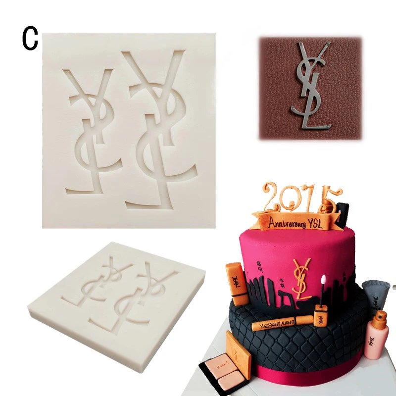 3D Brand Logo Shape Mousse Molds Silicone Cake Mold DIY Chocolate Candy Moulds Fondant Cake Decorating Tools Baking Pastry Molds6
